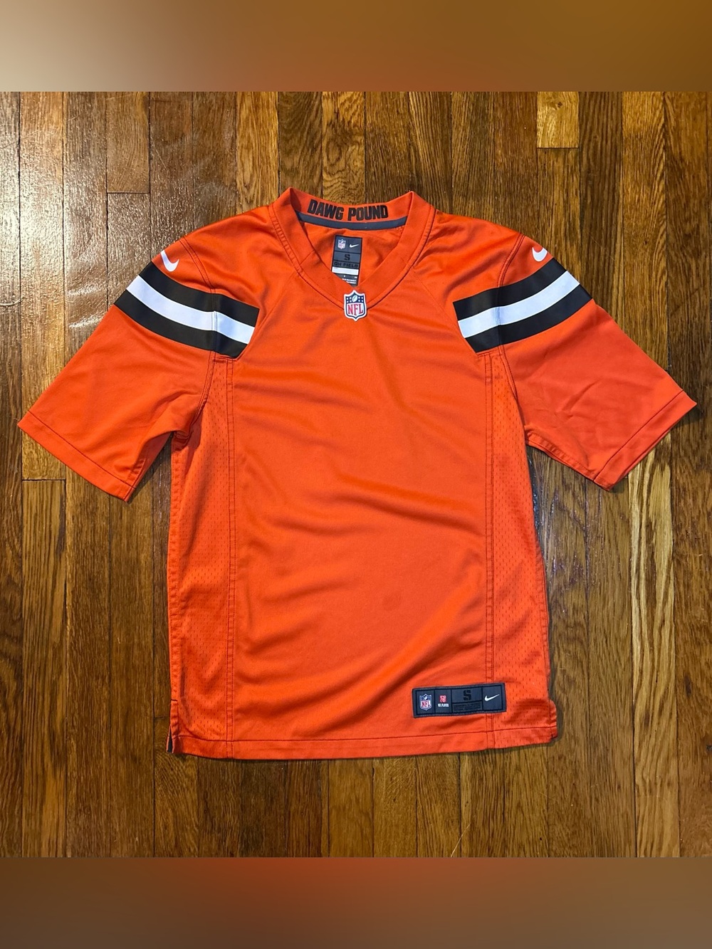 Nike Cleveland Browns Orange Alternate Blank Game Jersey Size S On Field